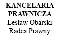 Kancelaria Prawnicza Lesław Obarski Radca Prawny