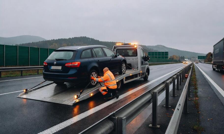 Jak wygląda interwencja pomocy drogowej na S7 w rejonie Kielc od zgłoszenia do transportu