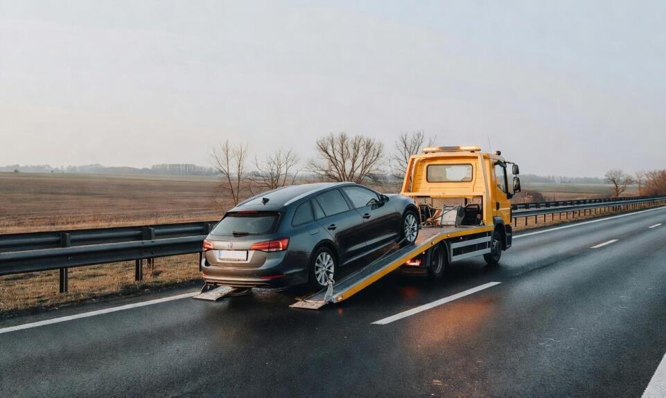 Co dzieje się z autem po przyjeździe pomocy drogowej na A2 pod Koninem