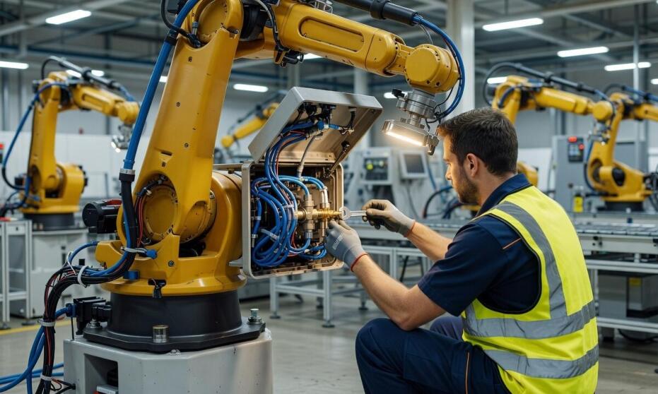 Zarządzanie przerwą techniczną — przebieg planowych prac konserwacyjnych na zrobotyzowanej linii produkcyjnej