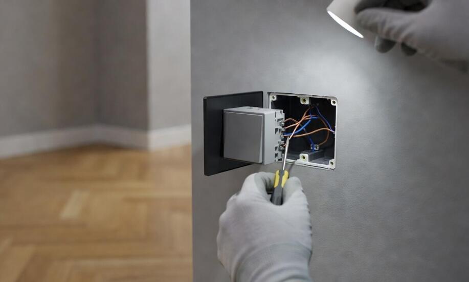 Instalacja podtynkowych modułów ABB free@home w wykończonym mieszkaniu — przebieg prac bez kucia ścian