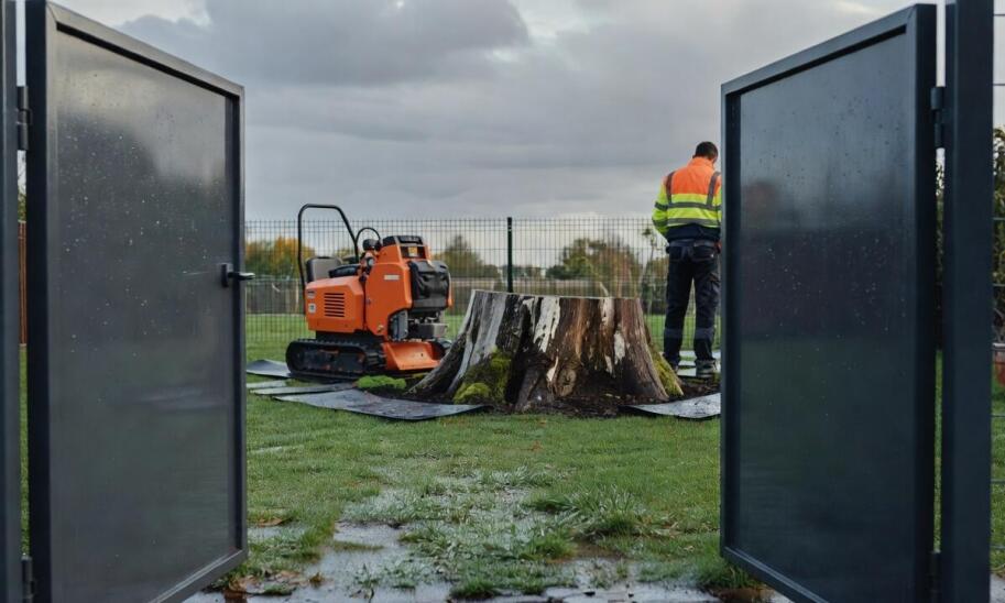 Terminarz i logistyka usuwania pniaków na podmiejskich działkach z trudnym dojazdem dla maszyn