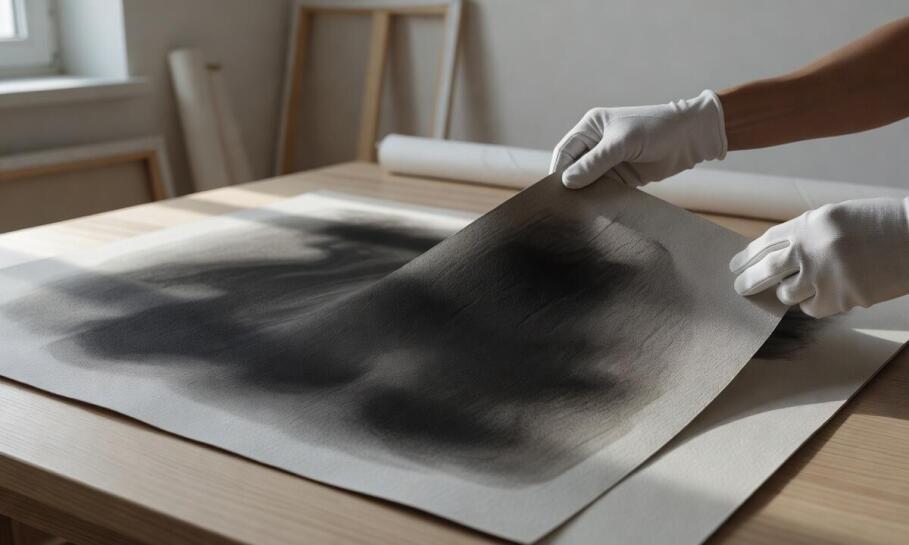 Dlaczego matowe papiery Fine Art i płótna canvas nie wybaczają bezpośredniego dotyku dłonią