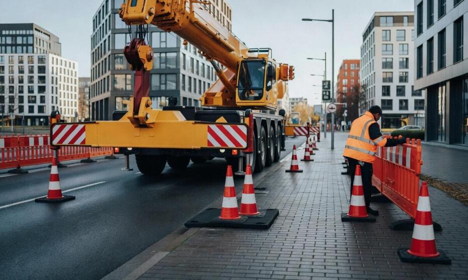 Zezwolenia, nośność dróg i zajęcie pasa ruchu — formalności przy wprowadzaniu żurawia samojezdnego na rzeszowskie budowy
