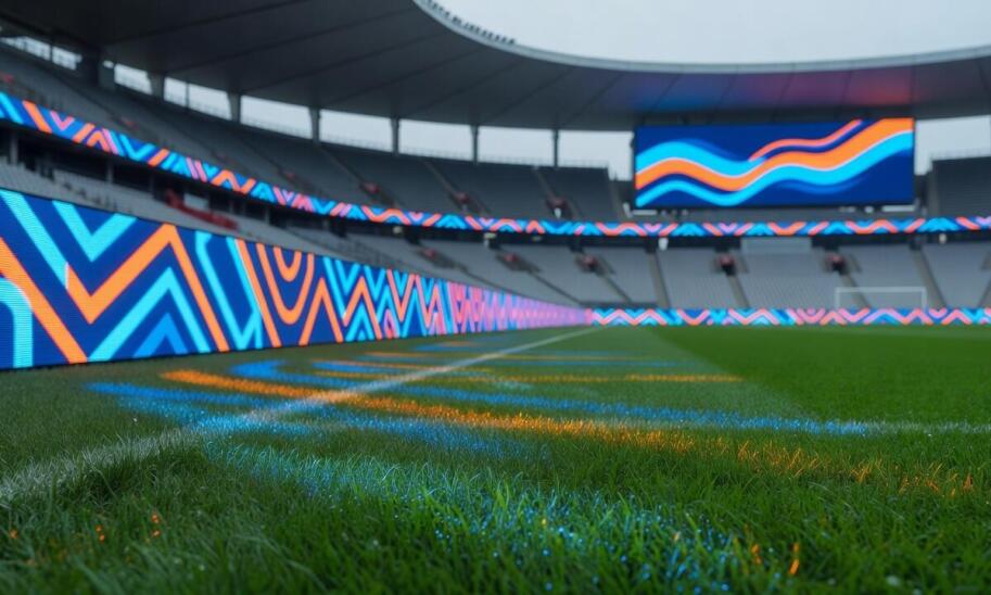 Spójny system wizualny stadionu: telebim, bandy i tablica wyników pod jedną kontrolą