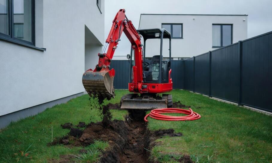 Dlaczego sama stawka za minikoparkę nie pokazuje kosztu wykopów pod instalację elektryczną