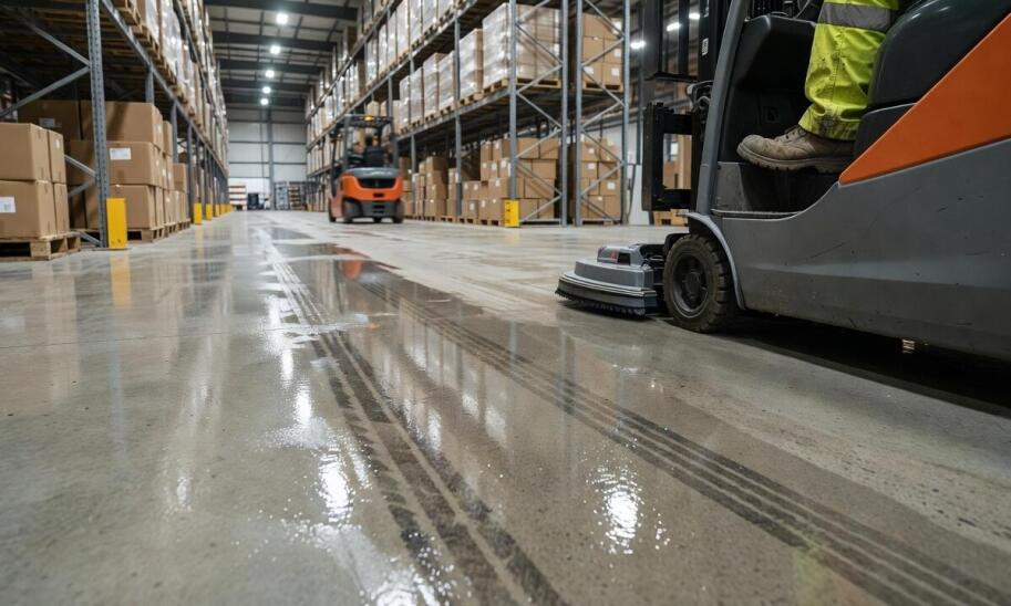 Harmonogram sprzątania magazynu logistycznego przy pracy zmianowej i ruchu wózków