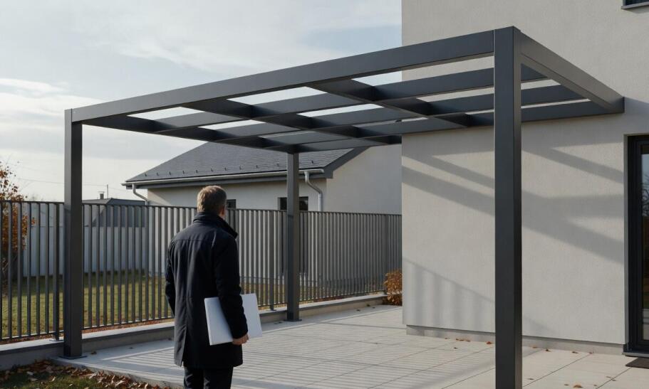Kiedy pergola przy domu staje się problemem formalnym, a nie tylko ogrodowym