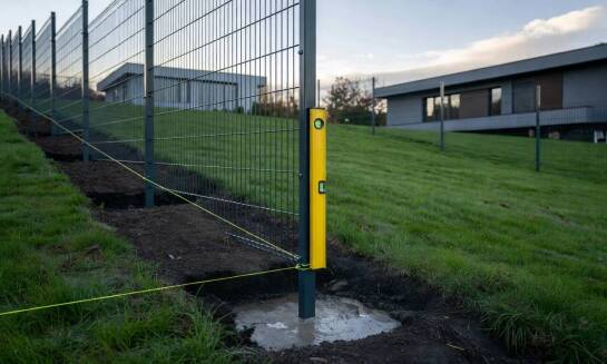 Jak przebiega montaż ogrodzenia panelowego na nierównym terenie i gdzie powstają trudności