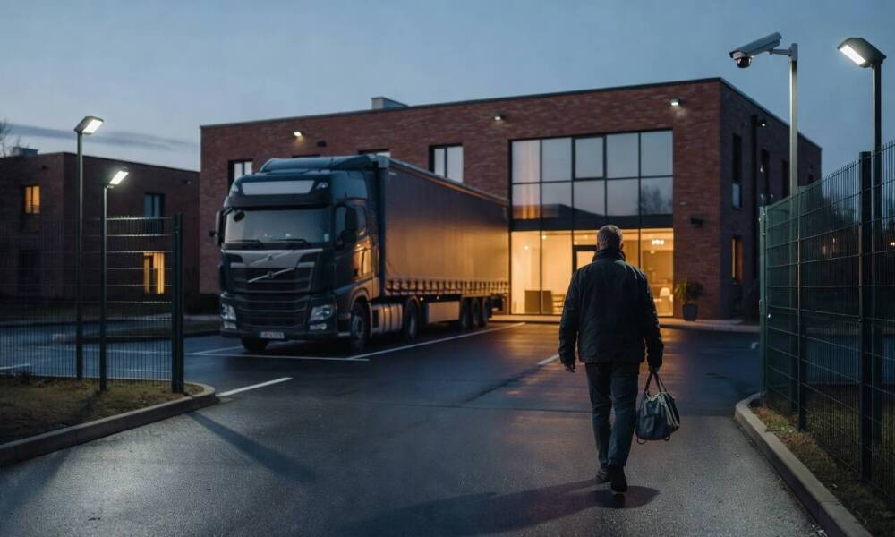 Nocleg dla kierowcy tira przy strzeżonym parkingu — co powinno być dostępne na miejscu
