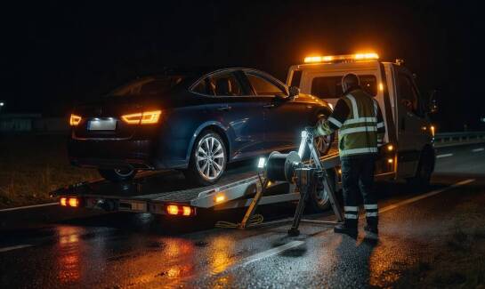 Nocna awaria pojazdu — kiedy wystarczy naprawa na miejscu, a kiedy niezbędne jest holowanie lawetą