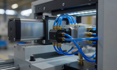 Jak impuls elektryczny wymusza pracę siłownika w przemysłowej instalacji pneumatycznej