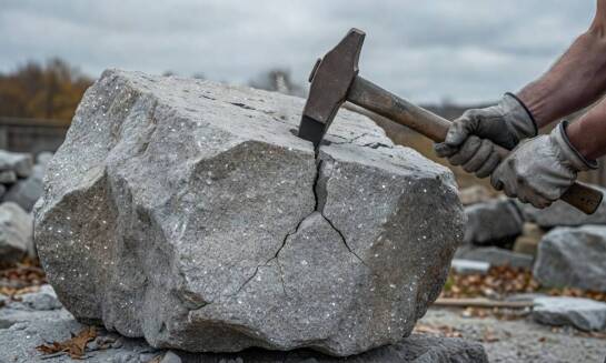 Mechanika łupania bloku granitowego — skąd bierze się nieregularna faktura i jak wpływa na parametry nawierzchni