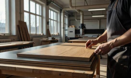 Wpływ parametrów ekologicznych laminatów HPL i fornirów na decyzje materiałowe w seryjnej produkcji mebli