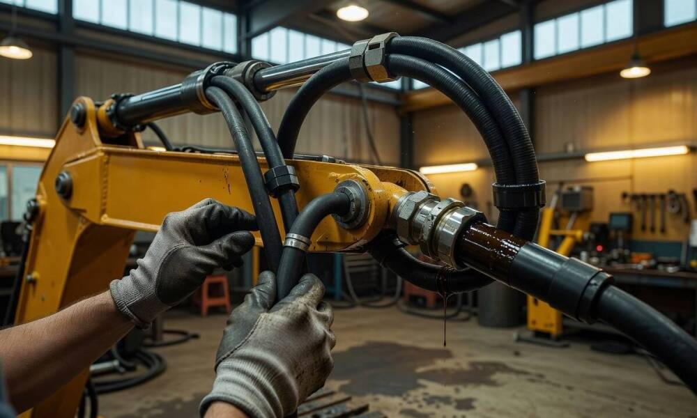 Pęknięcia i wycieki — jak rozpoznać, kiedy wąż hydrauliczny nadaje się do wymiany