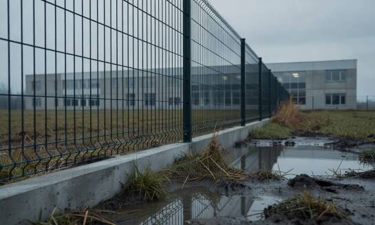 Trzy systemy grodzenia na podmokłym gruncie — zachowanie paneli, gabionów i siatki w zmiennych warunkach
