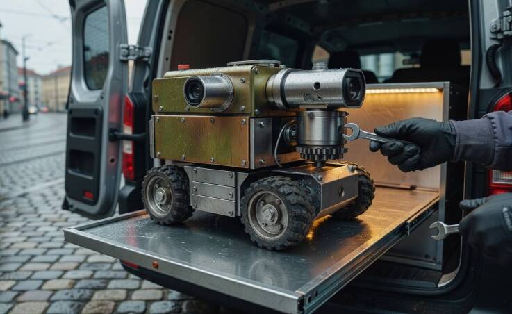 Jak robot z kamerą usuwa twarde przeszkody w kanalizacji i przygotowuje ją do naprawy