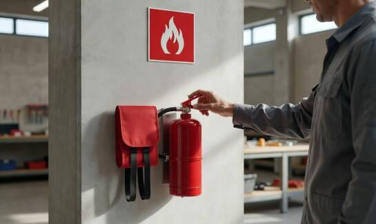 Jak podręczne środki przeciwpożarowe uzupełniają się w firmie i gdzie każdy ma sens
