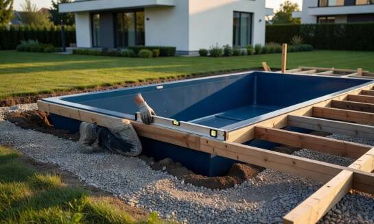 Kolejność prac przy basenie osadzanym w gruncie — od wyboru miejsca do wykończenia