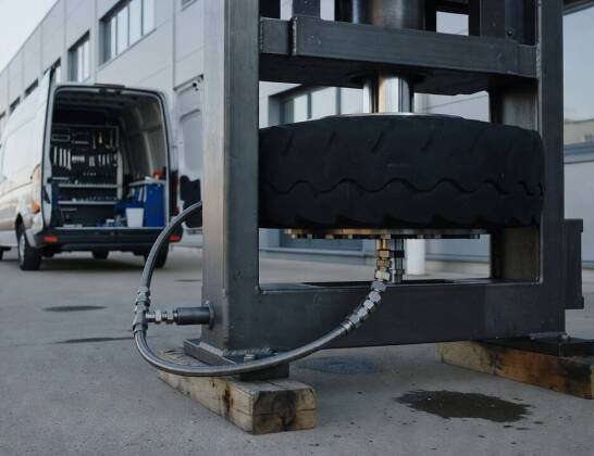 Dlaczego mobilna prasa hydrauliczna przy montażu opon pełnych wymaga ścisłej kontroli warunków