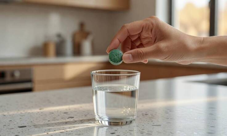 Co dzieje się z tabletką spiruliny po połknięciu i od czego zależy jej rozpad
