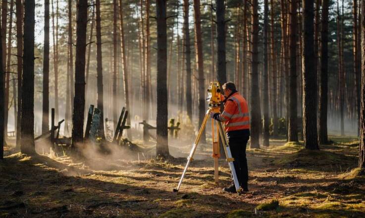 Jak teren leśny i stare dokumenty zmieniają pomiar geodezyjny w Brusach