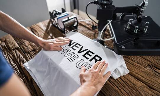 Jakie nadruki, poza reklamowymi, umieszcza się na odzieży?