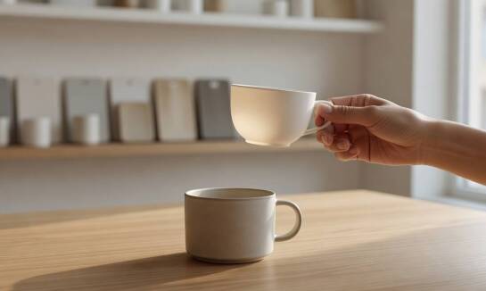Porcelana a klasyczna ceramika — jak materiał bazowy wpływa na estetykę i zachowanie nadruku w brandingu firmowym