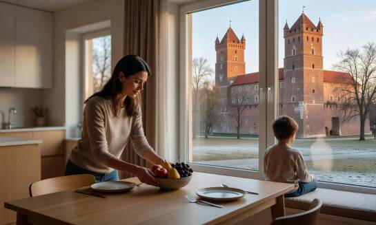 Dlaczego samodzielne mieszkanie przy zamku porządkuje rodzinny pobyt w Malborku