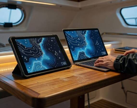 Dlaczego pobrana mapa morska bywa różnie czytelna na tablecie i laptopie