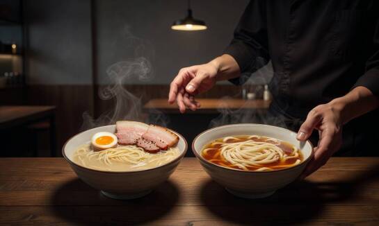 Zrozumieć japońskie makarony — kluczowe różnice między ramenem a udon w gorącym bulionie