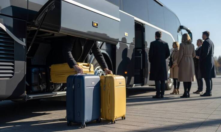 Harmonogram zbiórki i logistyka załadunku dużej grupy przed wyjazdem autokarem w daleką trasę