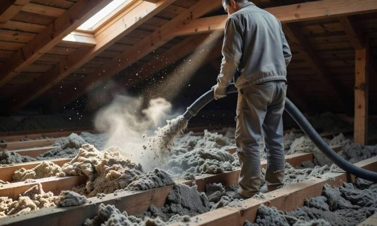 Strop betonowy, drewniany i stropodach — gdzie wdmuchiwana izolacja ma sens w domach na Mazowszu