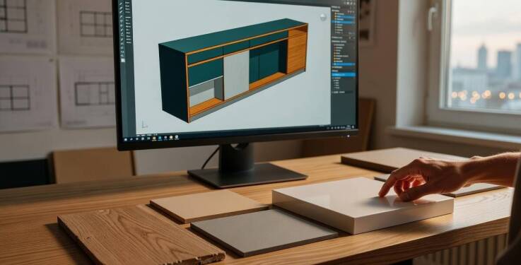 Jak porządkować dane o HPL, fornirze i tworzywach solid surface w modelu BIM przed produkcją