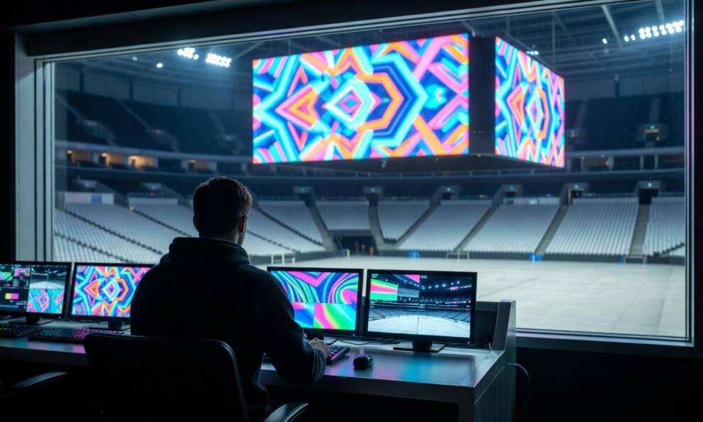 Dlaczego sam ekran to za mało — rola systemu treści w pracy dużych wyświetlaczy na stadionach i eventach