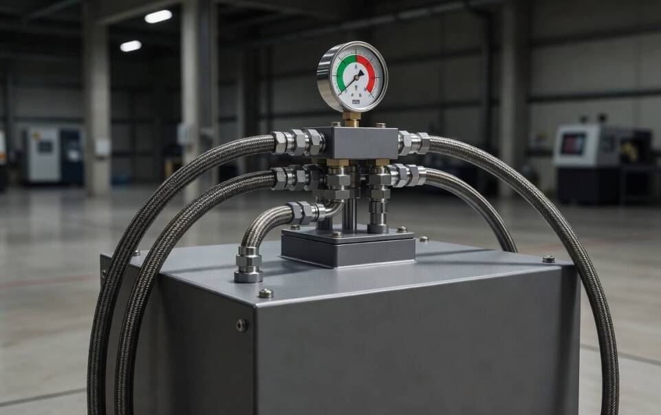 Po dołożeniu maszyny do linii zasilacz hydrauliczny traci rezerwę szybciej niż sugeruje tabliczka znamionowa