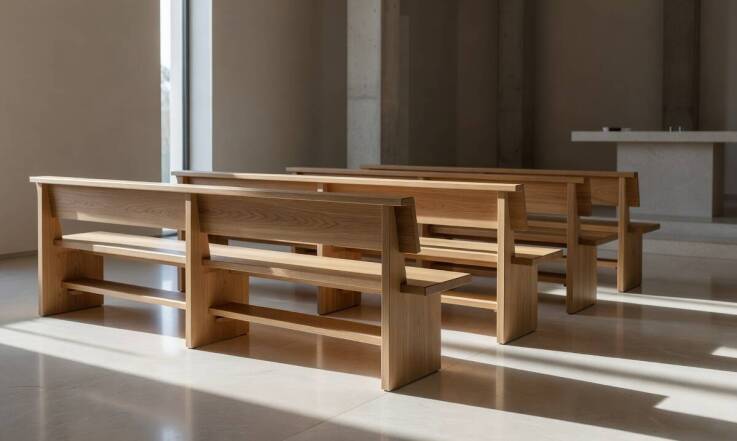 Jak projektować ławki w świątyni, by współgrały z architekturą i rytmem liturgii