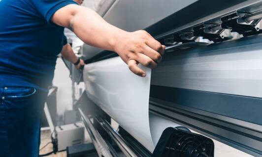 Druk wielkoformatowy a produkcja naklejek – jak to działa?