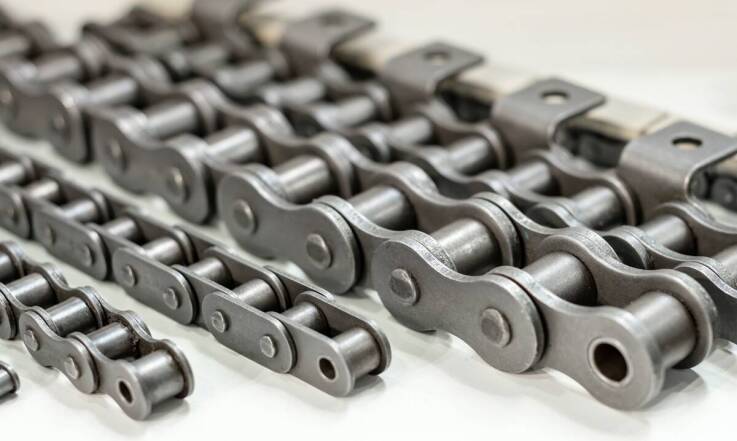 Transport elementów o dużej masie z wykorzystaniem łańcucha z zabierakami