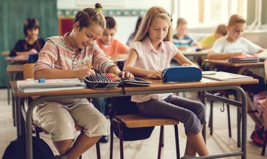 Kolorowe stelaże w ławkach szkolnych dwuosobowych – jak wpływają na estetykę klasy?