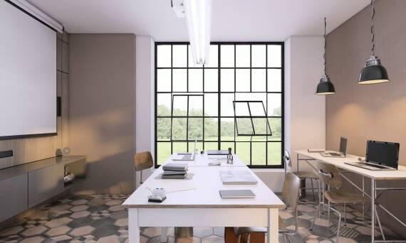 Płytki ceglane jako element dekoracyjny w przestrzeniach biurowych