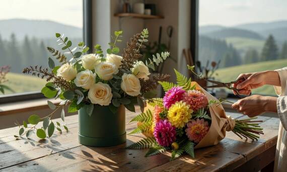 Flowerbox, bukiet czy wieniec — jak dobrać formę kwiatów do okazji w Beskidzie Śląskim
