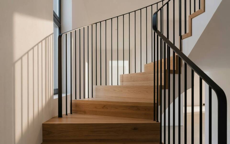 Jak dobrać stalową balustradę wewnętrzną do schodów w podwarszawskim domu